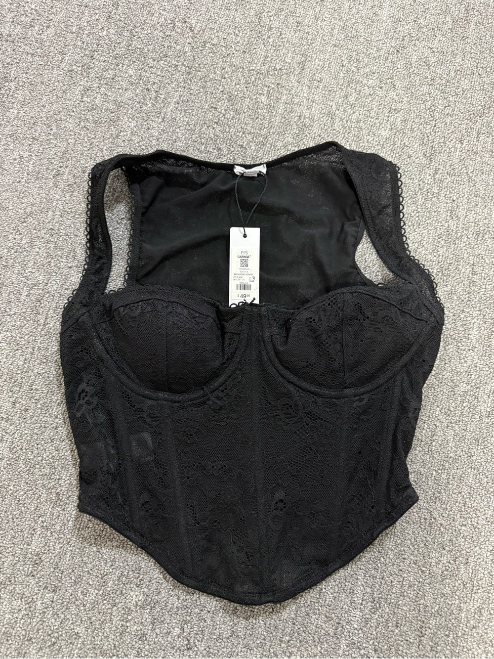 Garage Rebecca Square Neck Bustier Top
Size small